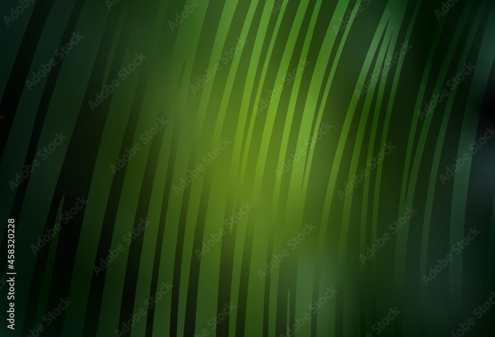 Dark Green vector pattern with wry lines. Dark Green vector pattern with wry lines.