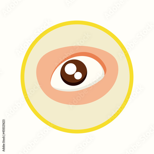 eye in cartoon style. Vector illustration