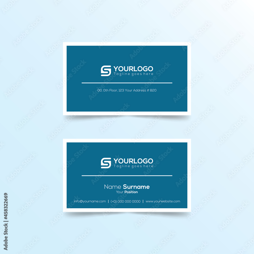Vector abstract Clean and simple Business Card Template, Modern Flat Style Vector Illustration visiting card Vector abstract Clean and simple Business Card Template, Modern Flat Style Vector Illustration visiting card