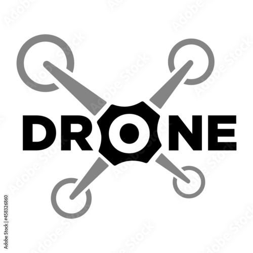 Drone Logo Template Design Vector, Emblem, Design Concept, Creative Symbol, Icon. Drone photography and videography service and accessories labels, badges and design elements. Vector Illustration