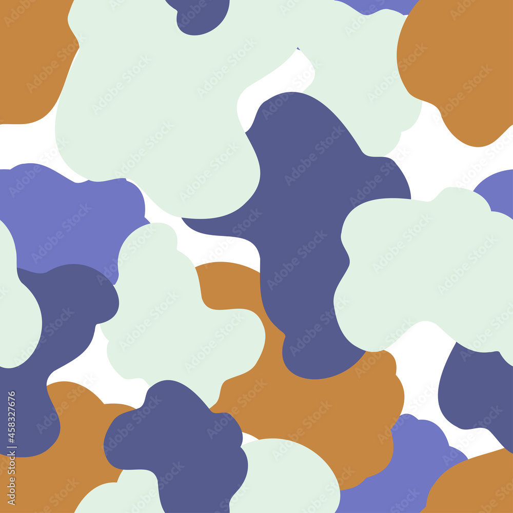 Vector seamless design illustration pattern of abstract shapes clouds in pastel colors Vector seamless design illustration pattern of abstract shapes clouds in pastel colors