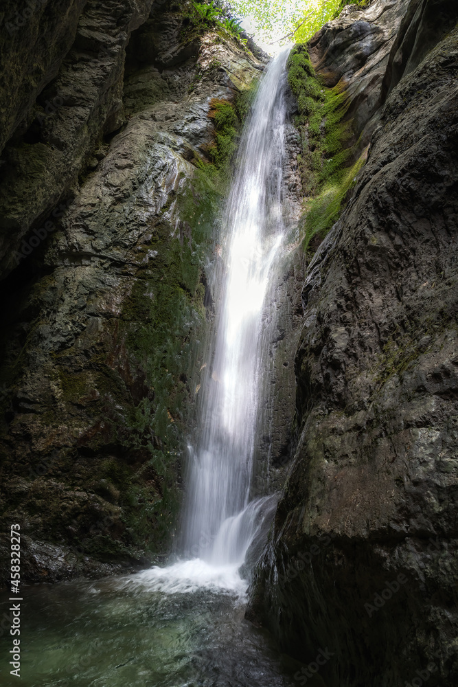 Waterfall in the Lacerno Gorges, Italy