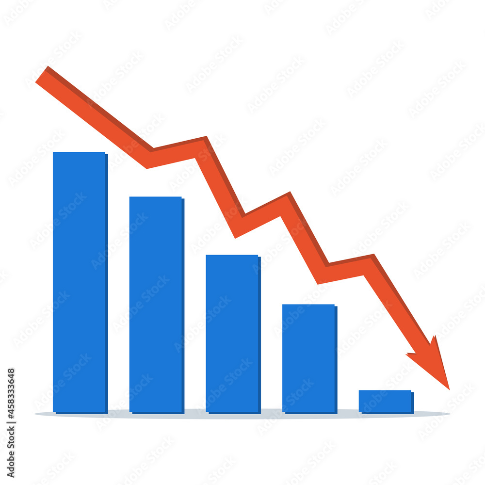 Fototapeta premium Financial recession chart_03