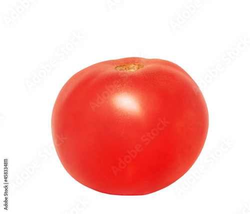 Red tomato isolate. Fresh tomato isolated on white background.
