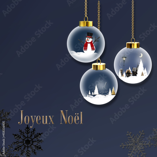 French Christmas card