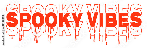 horror spooky vibes, happ halloween party decoration, vector illustration