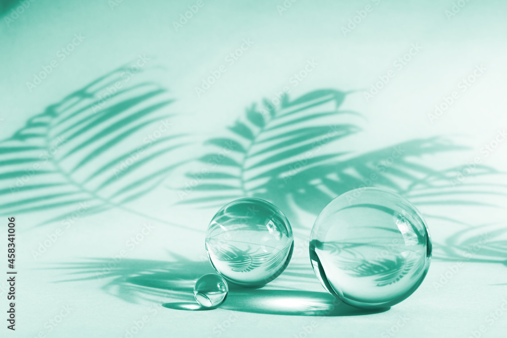 Abstract backdrop with glass spheres Abstract backdrop with glass spheres