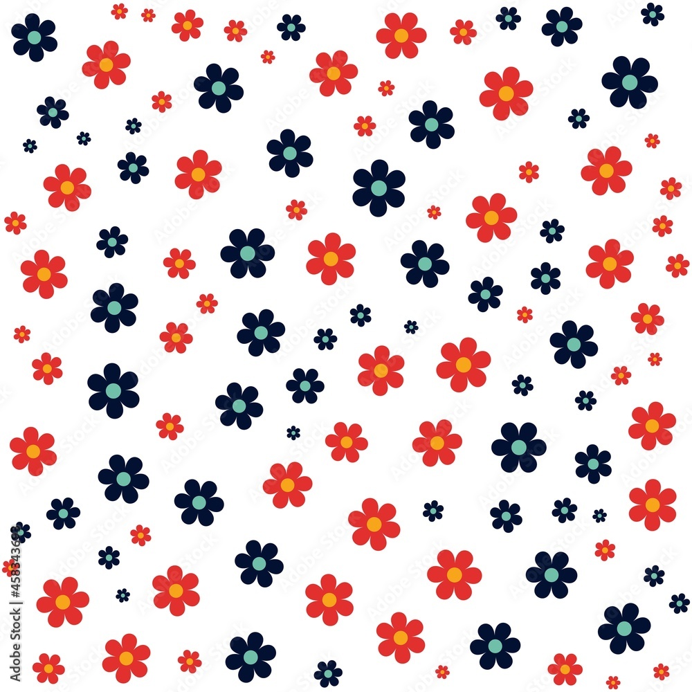 Colorful flower background. Abstract pattern background. Colorful wrapping paper.
