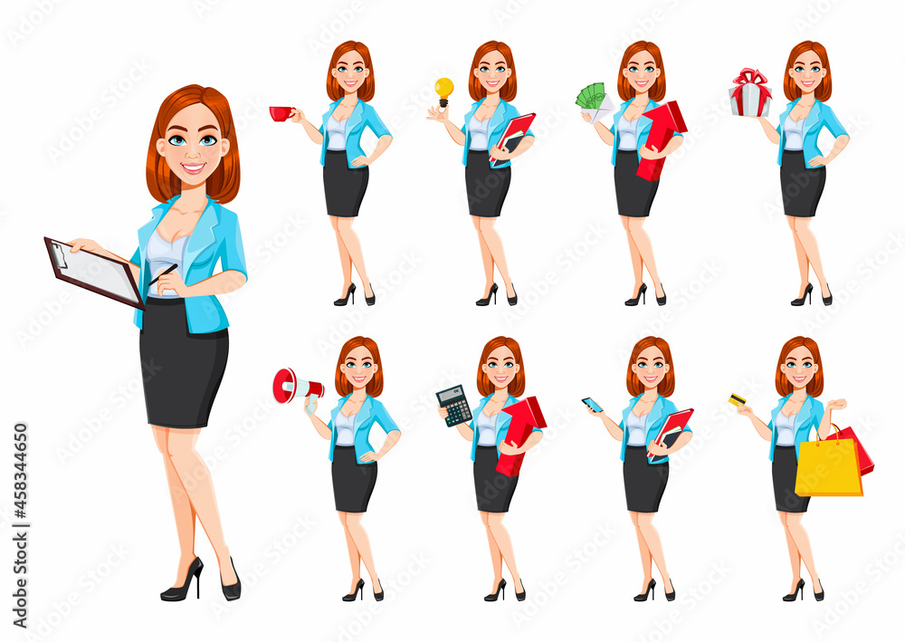 Concept of modern business woman