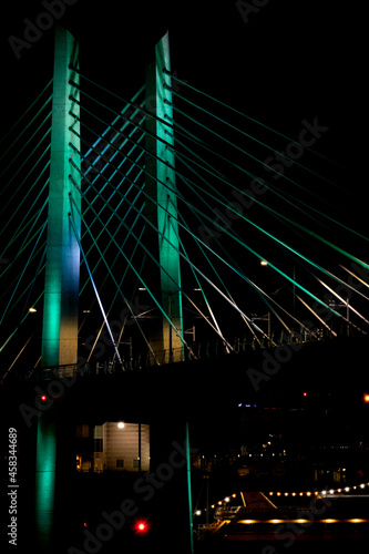 Tilikum Bridge at Night in Portland