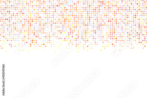 Light multicolor dotted background, colorful vector texture with circles. Glitter abstract illustration with blurred drops of rain. Pattern for ads, web page, wallpaper, poster, banner. Copy space