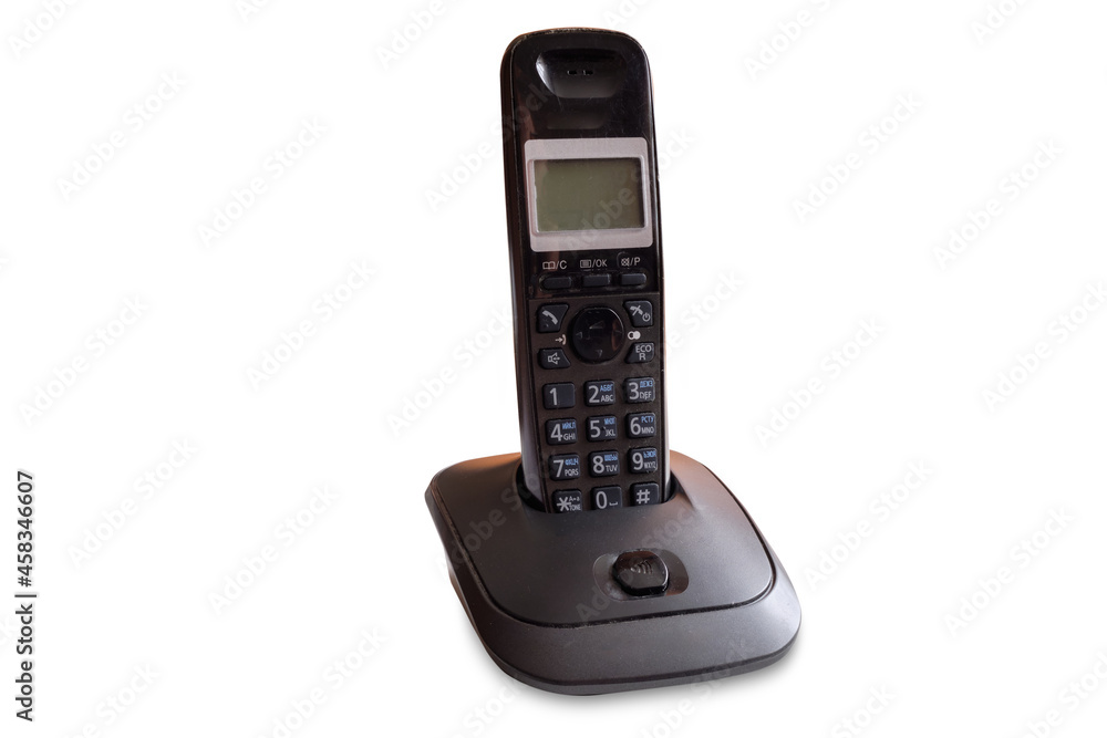 Modern cordless dect phone with charging station Modern cordless dect phone with charging station