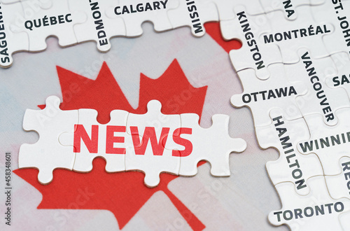 The flag of Canada features city name jigsaw puzzles and jigsaw puzzles with the words - News