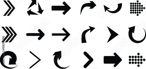 Web arrows Symbols for website direction arrows signs. buttons vector infographics icons. Illustration of arrow icon button for website,