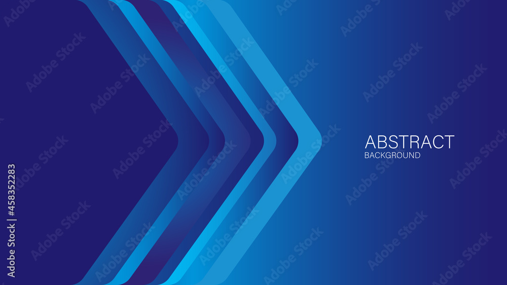 Blue abstract background, arrow lines, Geometric vector, graphic