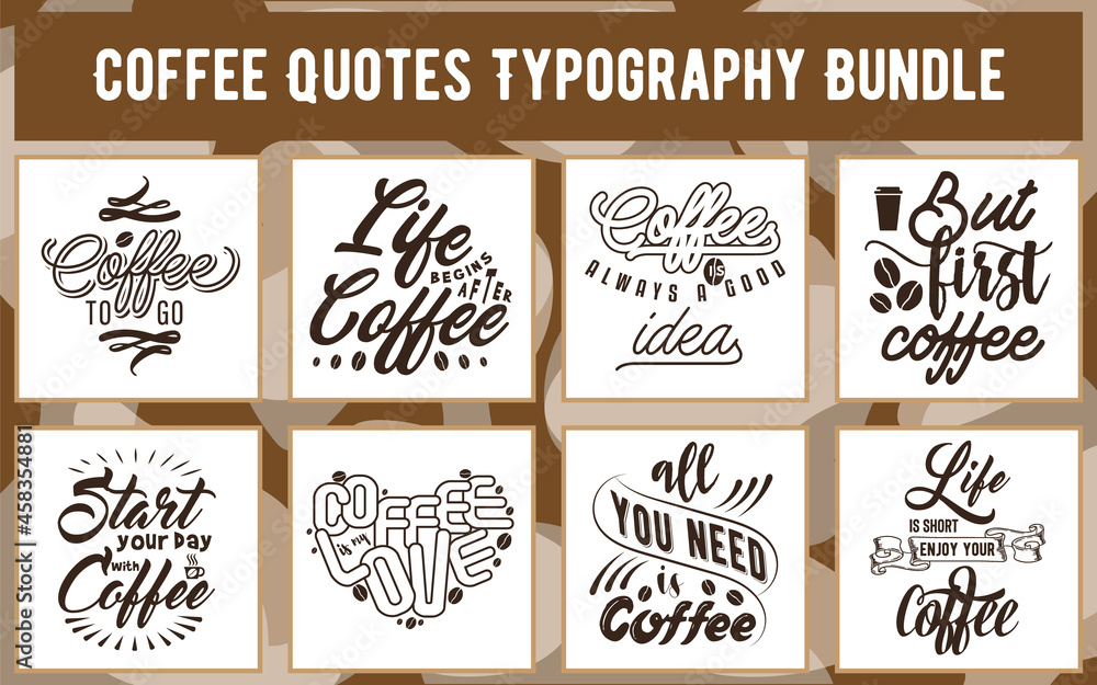  Indulge in the Aroma of Creativity with our Coffee-Themed Typography Bundle!