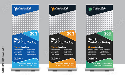 Fitness Roll-up-banner design  Retractable banner