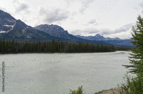 Athabasca River on a Cloudy Day