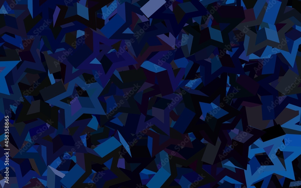Dark BLUE vector template with crystals, triangles. Dark BLUE vector template with crystals, triangles.