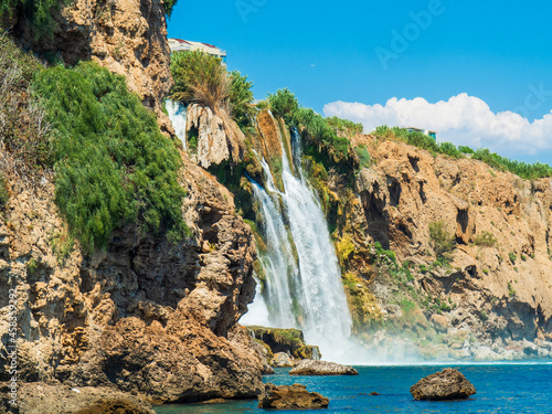 View of the Duden waterfall from the sea