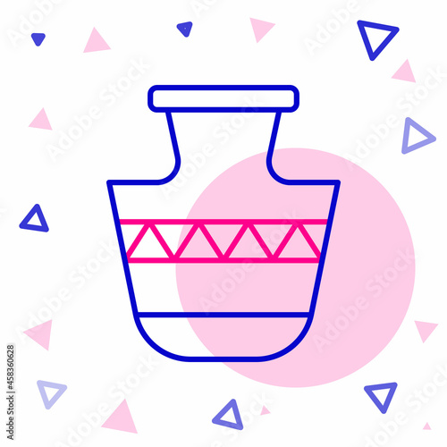 Line Ancient amphorae icon isolated on white background. Colorful outline concept. Vector