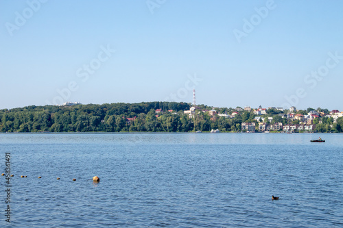 Ternopil became in August and the general view of the city photo