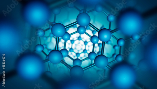 Obraz na plátně Molecular world of nanotechnology in modern science