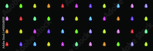 Colorful gems background. Sparkling crystals. Vector illustration.