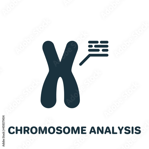 Chromosome Analysis Silhouette Icon. X and Y Chromosome Research Pictogram. Biology Test of XY Chromosome Glyph Icon. Isolated Vector Illustration