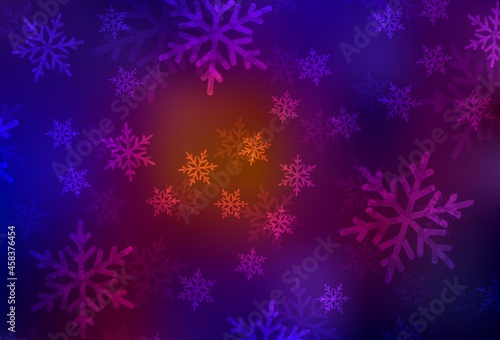 Dark Blue  Red vector backdrop in holiday style.