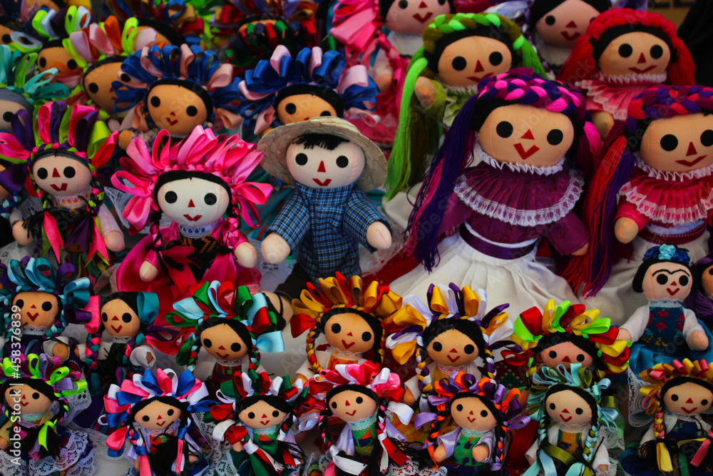 Mexican colorfull dolls