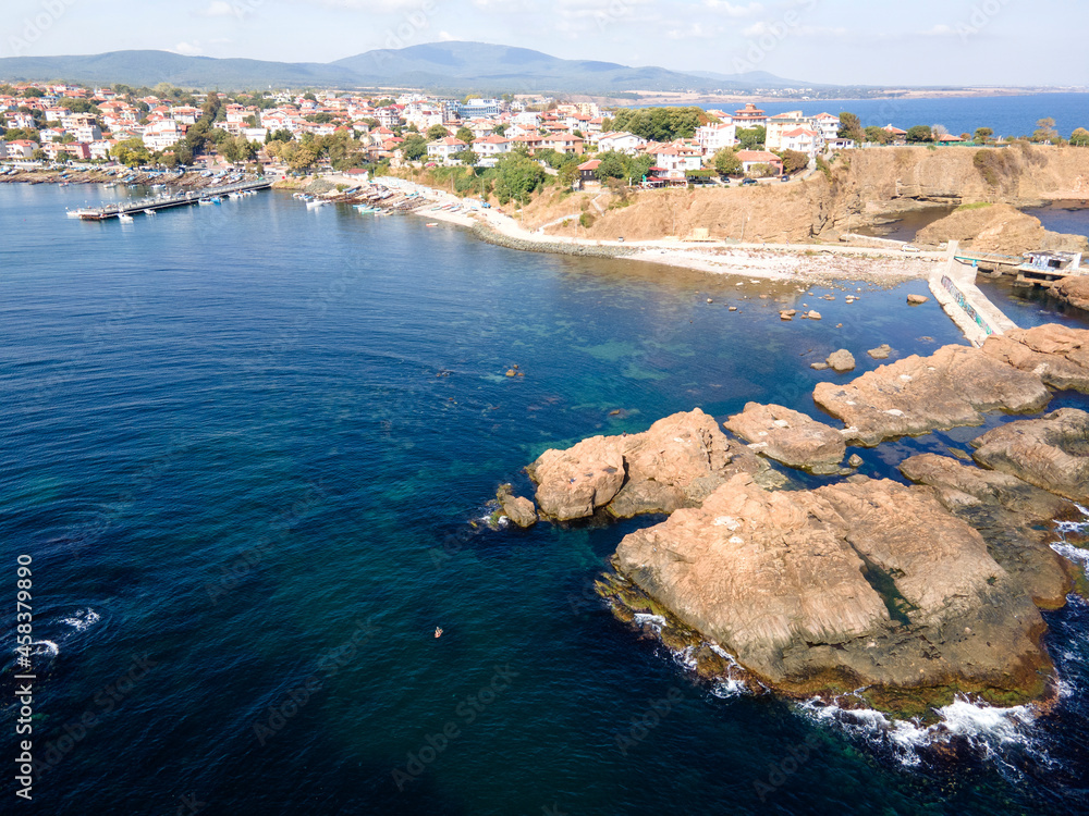 Aerial view of town of Ahtopol, Bulgaria Aerial view of town of Ahtopol, Bulgaria