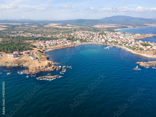 Fototapeta Naklejka Na Ścianę i Meble -  Aerial view of town of Ahtopol, Bulgaria