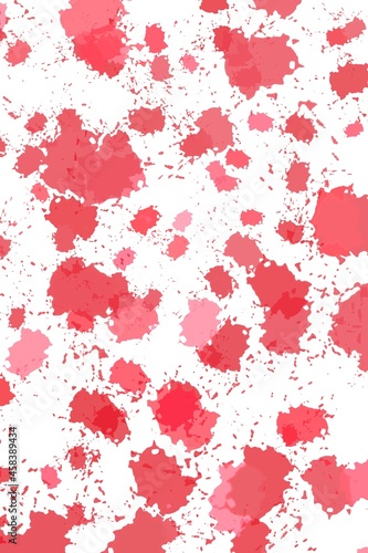 red multicolor ink watercolor stains on white background  messy chaotic abstract minimalist wallpaper design