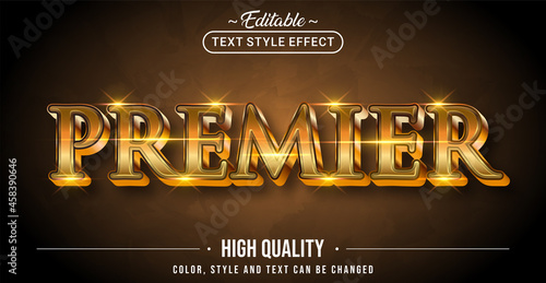 Editable text style effect - Premier text style theme.