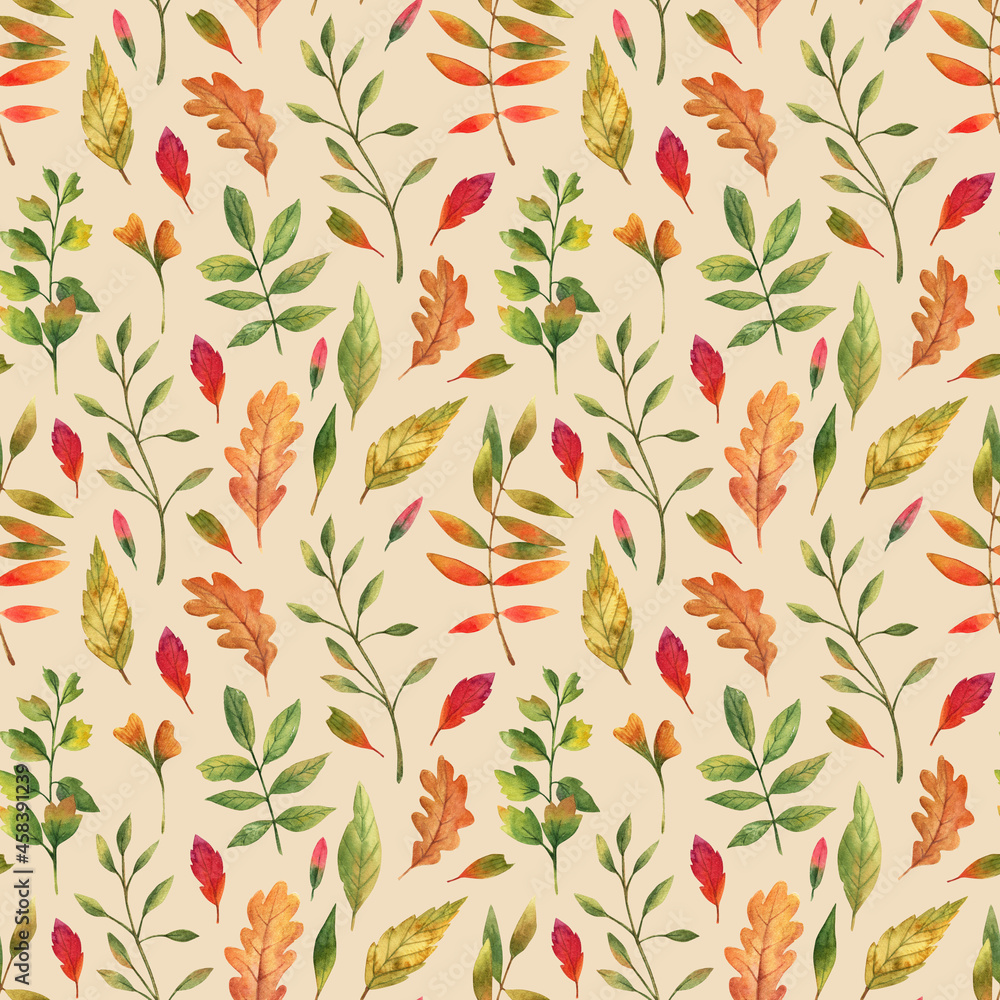 Pattern with autumn leaves Pattern with autumn leaves