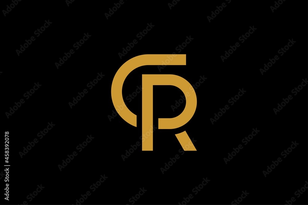 CR letter logo design vector. CR CP monogram illustration symbol.