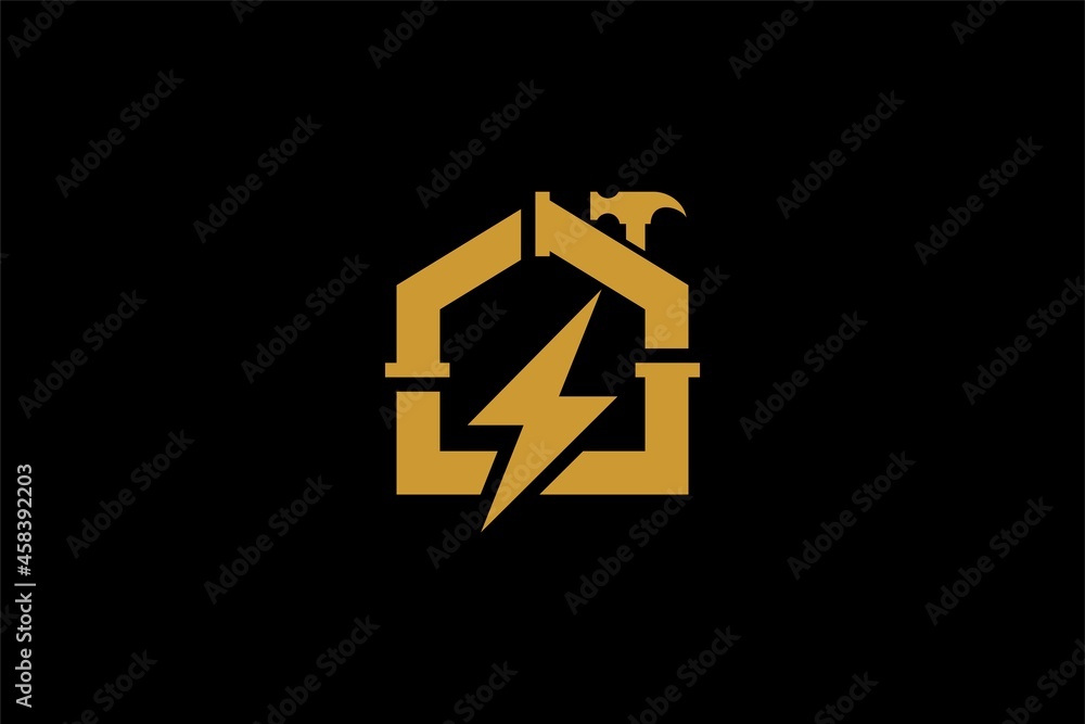 Home projects logo design vector. Home renovation illustration symbol. Home projects logo design vector. Home renovation illustration symbol.