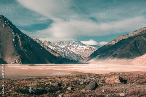 snow covered mountains