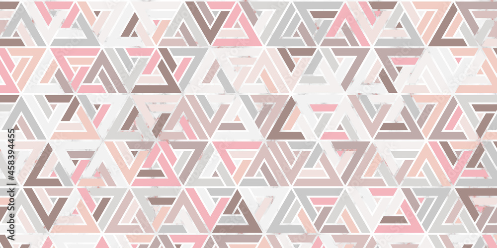 Geometric pattern triangle shape pastel color luxury of pink backgrond and marble texture Geometric pattern triangle shape pastel color luxury of pink backgrond and marble texture