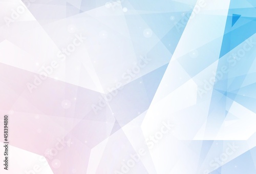 Light Pink, Blue vector layout with lines, triangles.