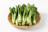 Pak Choi (Bok Choy) or Brassica chinensis green vegetable isolated on white background