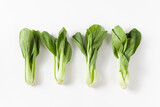 Pak Choi (Bok Choy) or Brassica chinensis green vegetable isolated on white background