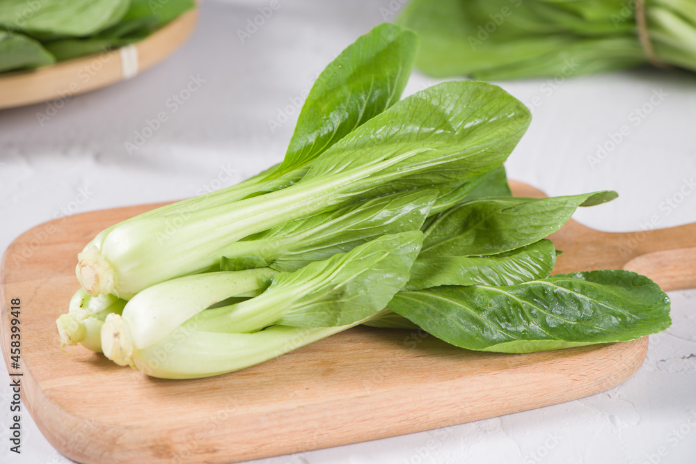 Pak Choi (Bok Choy) or Brassica chinensis green vegetable on white background Pak Choi (Bok Choy) or Brassica chinensis green vegetable on white background