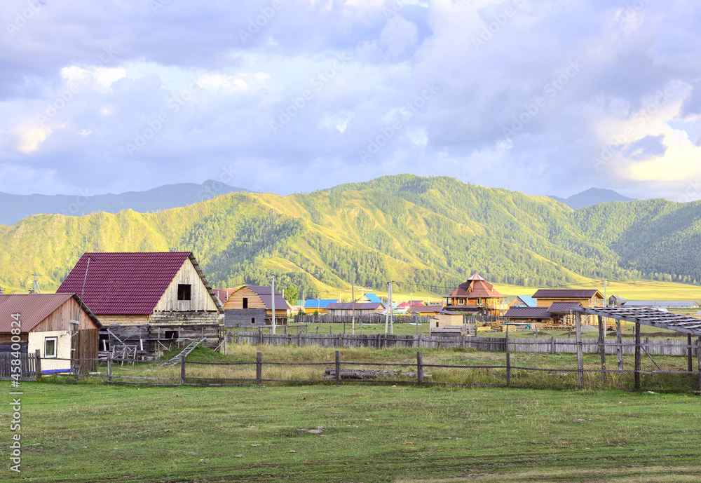 The outskirts of the village of Upper Uymon among the mountains