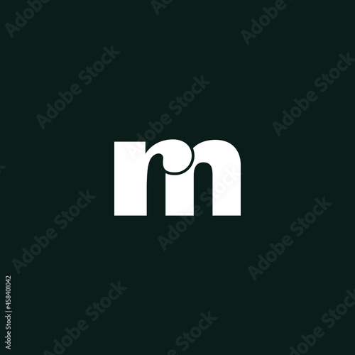 Letter RM simple logo design vector