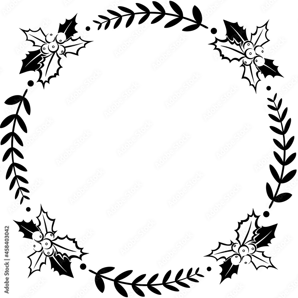 Christmas Wreath Vector Stock Vector | Adobe Stock