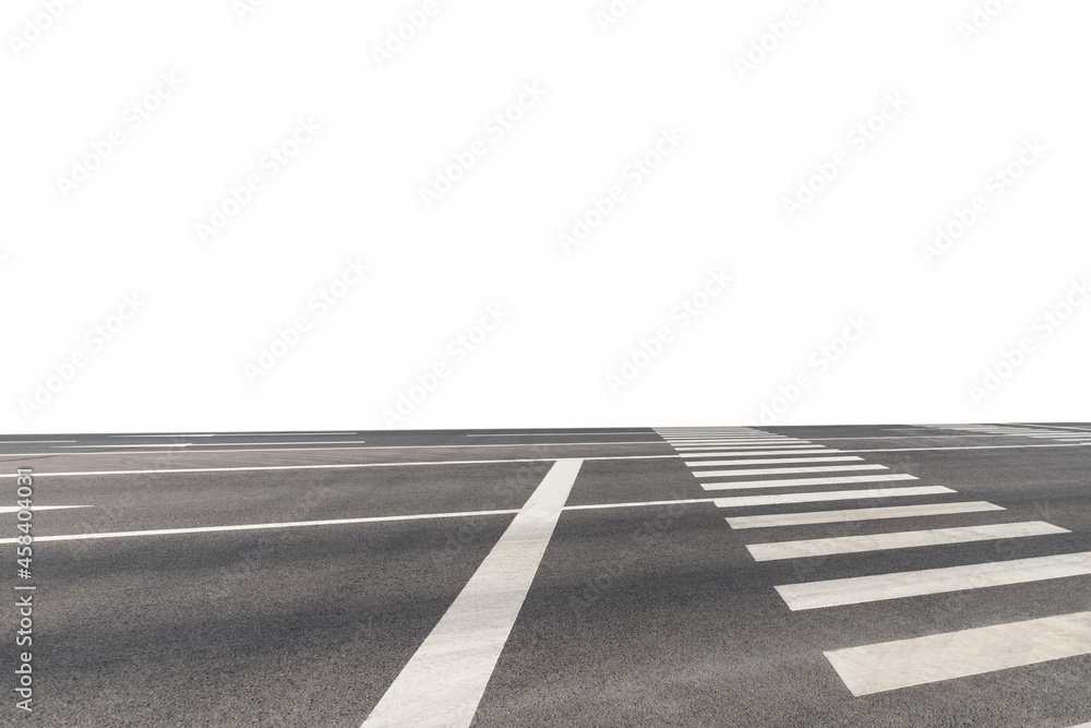 road with crosswalk isolated