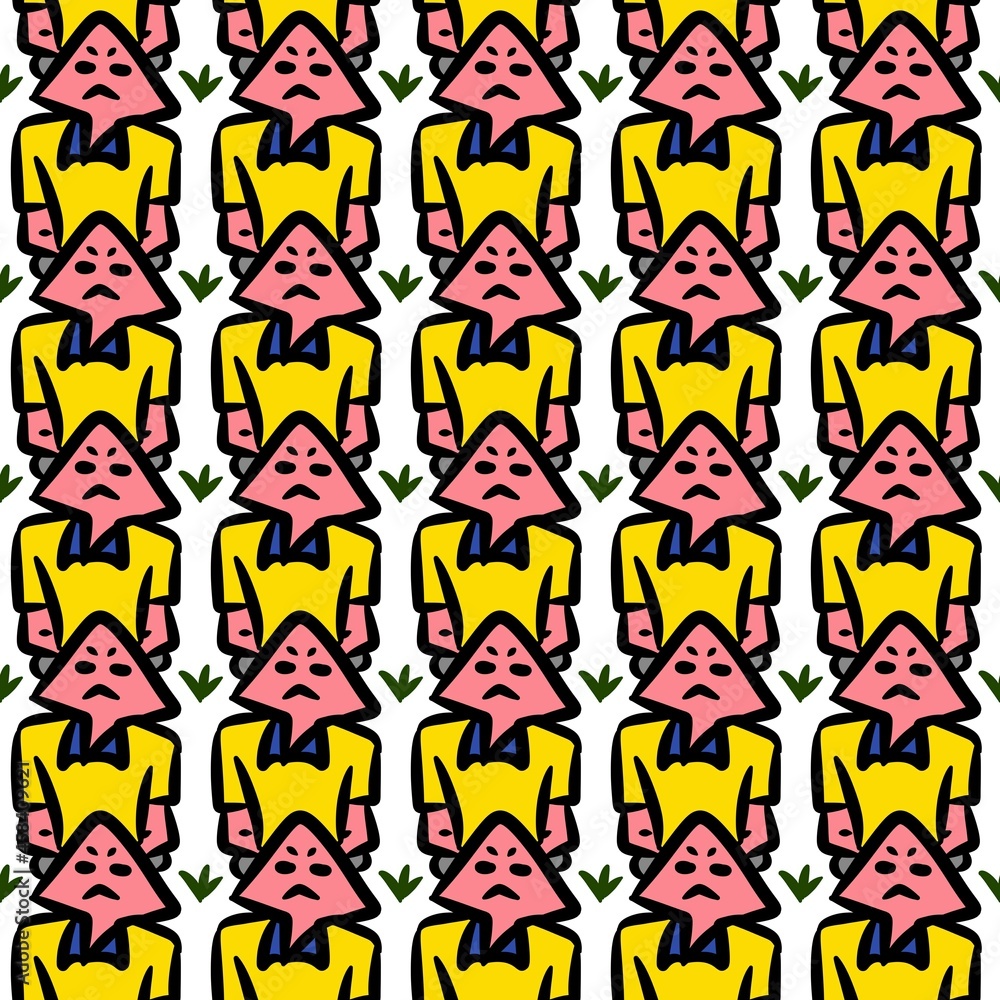 seamless pattern of cute monster cartoon seamless pattern of cute monster cartoon