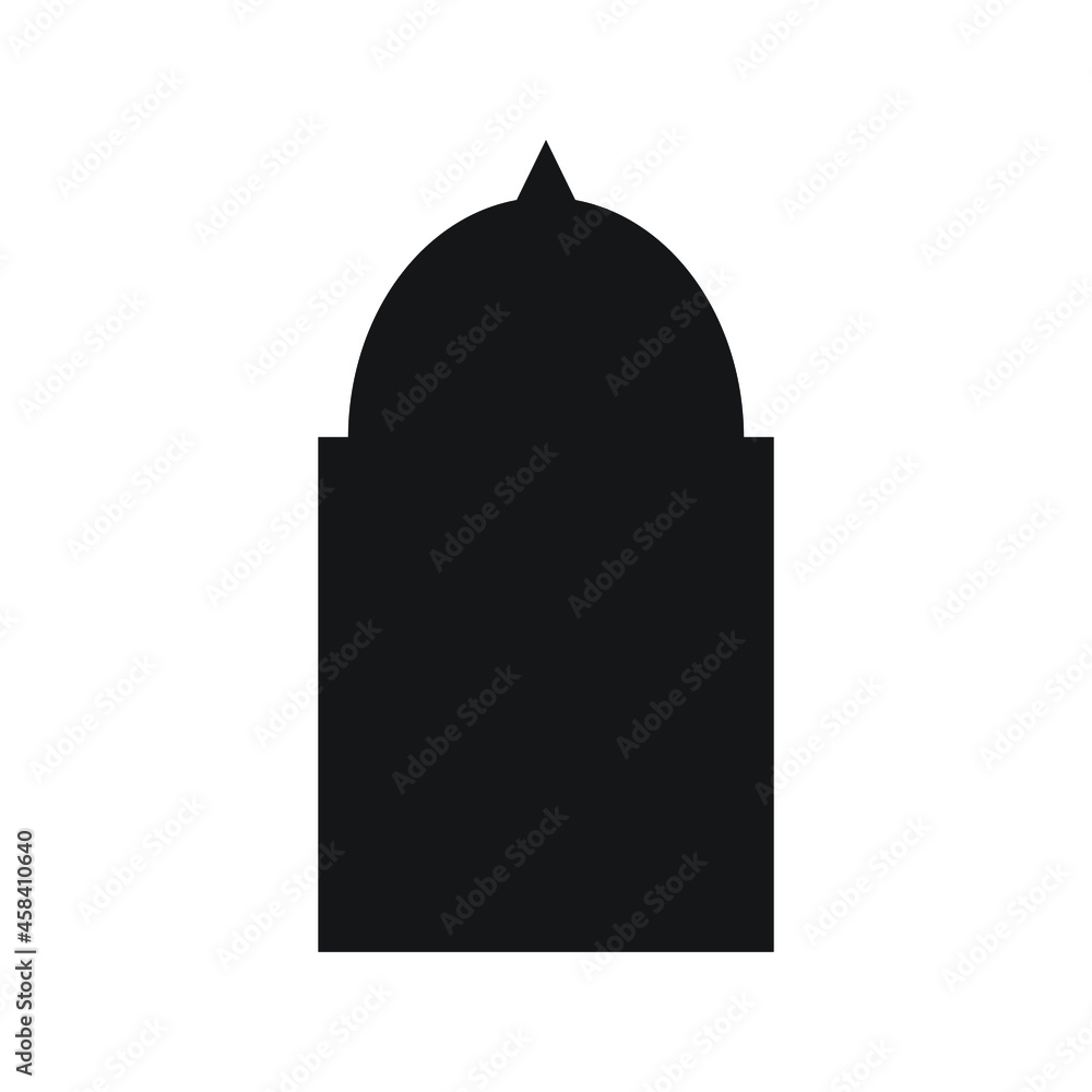 Islamic window and door design isolated on white background Islamic window and door design isolated on white background